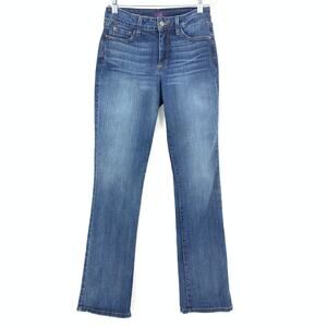 NYDJ Billie Mini Bootcut Jeans Womens Size 2 Medium Wash Stretch Denim